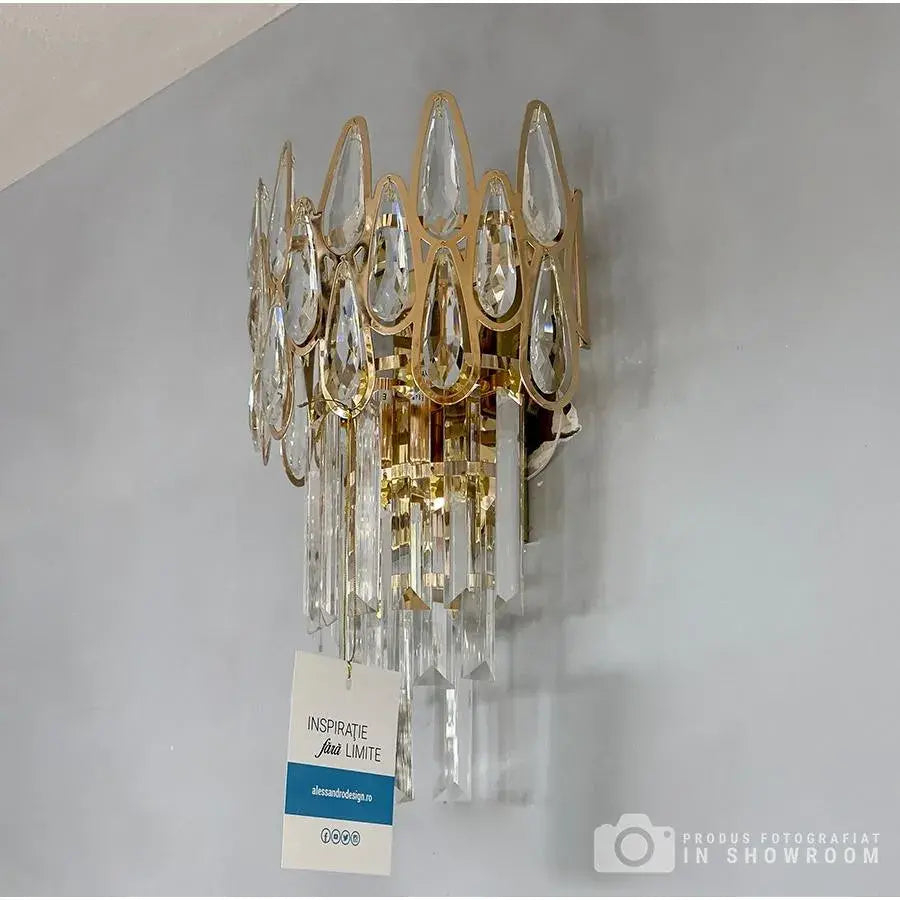 Aplica Cristal Jeannette 2x E14 Auriu [1]