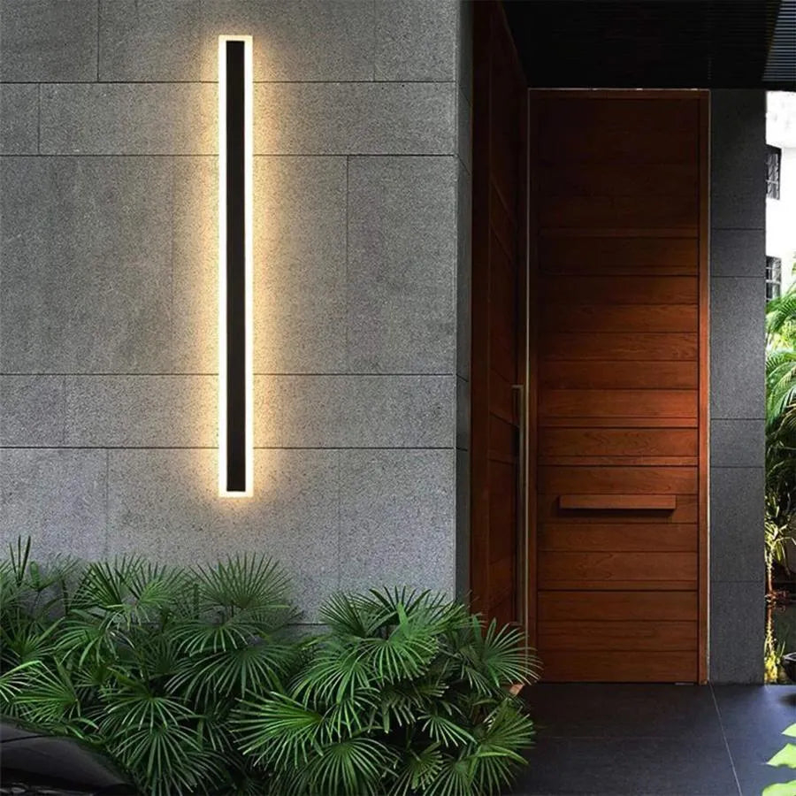 Aplica LED de Exterior Mack, Lungime 80cm, 31W, IP65, Metal, Liniar, Negru [1]
