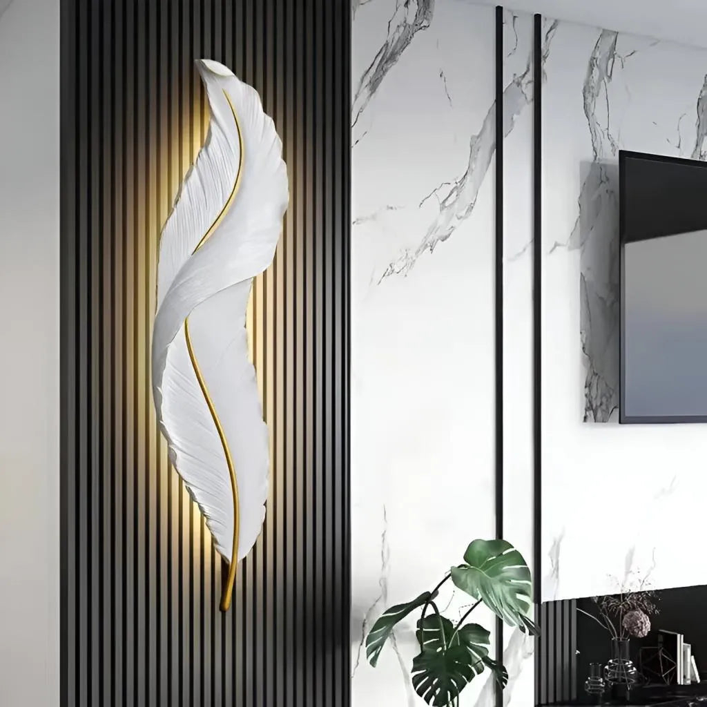 Aplica LED Pena 85CM Alb Auriu [1]