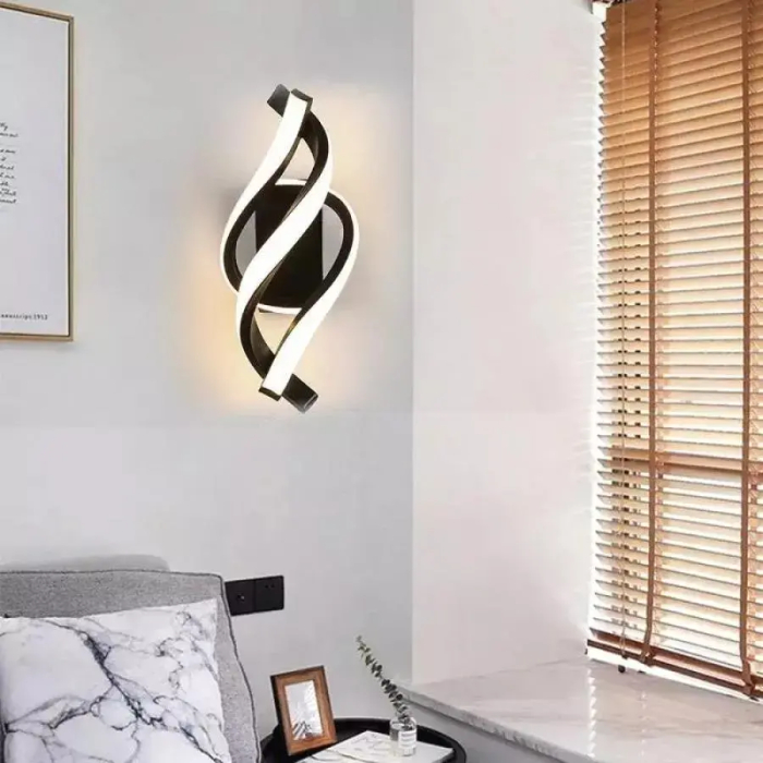 Aplica LED perete 20W lumina reglabila calda neutra rece negru interior [8]