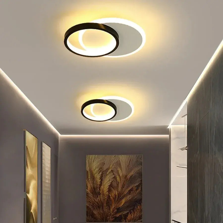 Aplica LED SMALON 27W, 2 Cercuri, lumina Rece/Calda/Neutra, Alb Negru [2]