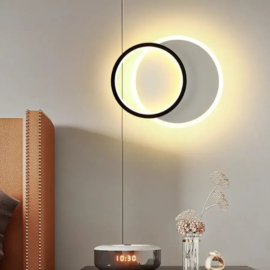 Aplica LED SMALON 27W, 2 Cercuri, lumina Rece/Calda/Neutra, Alb Negru [1]