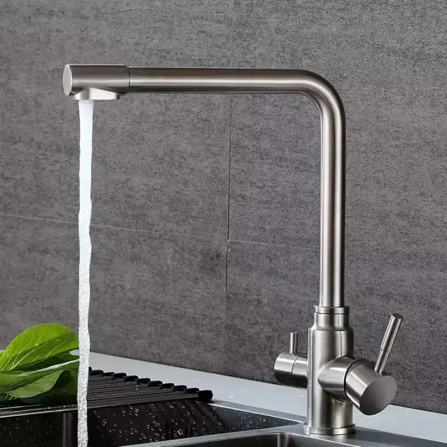 Baterie Bucatarie cu 3 Cai Inox Argintiu CF016 [1]