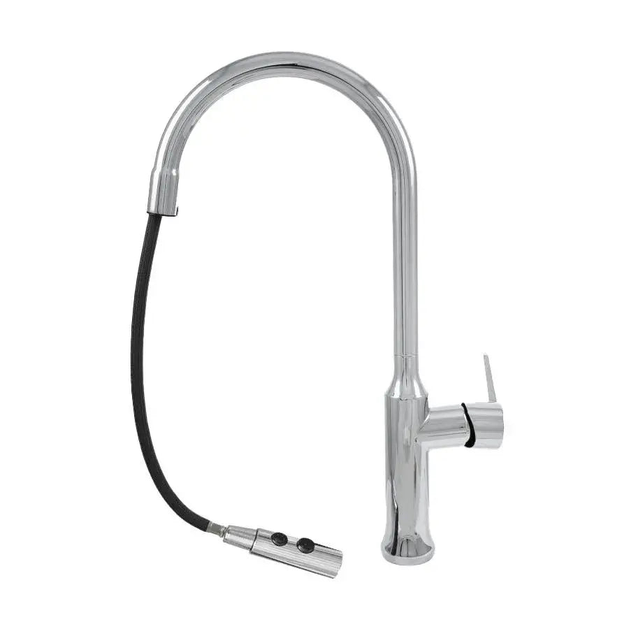 Baterie Bucatarie cu Dus Extractibil Alama Sanitara Argintiu CF/1035/C [1]