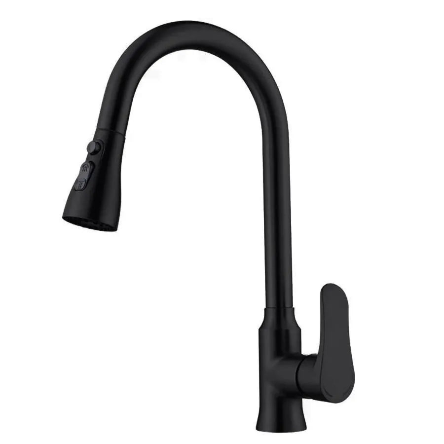 Baterie Bucatarie cu Dus Extractibil Inox Negru ZY1013 [1]