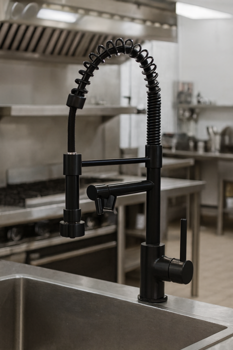 Baterie Bucatarie cu Dus Extractibil Inox SUS304 , 2 Functii, Cartus Ceramic 40mm [6]