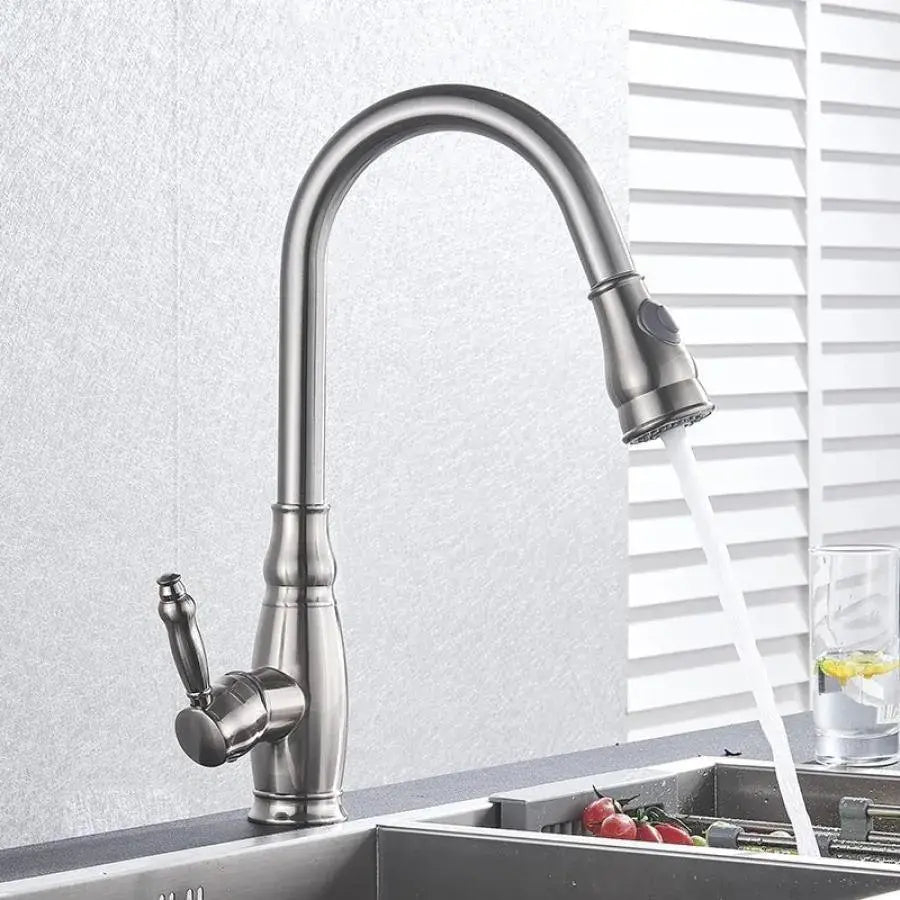 Baterie Bucatarie cu Dus Extractibil, Inox SUS304, Satinat, YSQ/105 [4]