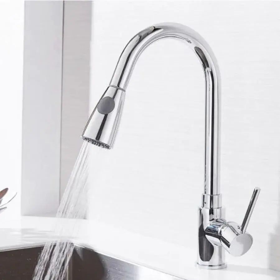 Baterie Bucatarie cu Dus Extractibil, Pipa cu Touch pentru Pornire/Oprire, Inox SUS304, Crom, CF/TOUCH/1 [1]