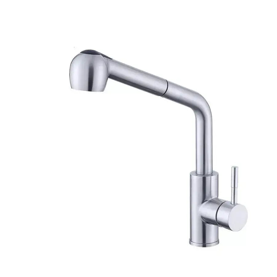 Baterie bucatarie cu dus extractibil Starke CF019, monocomanda, inox, cartus ceramic, satinat [2]
