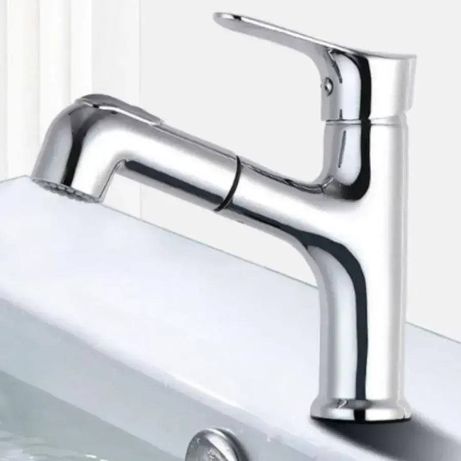Baterie cu Dus Extractibil, Alama Sanitara, Crom, WZY108/B [1]