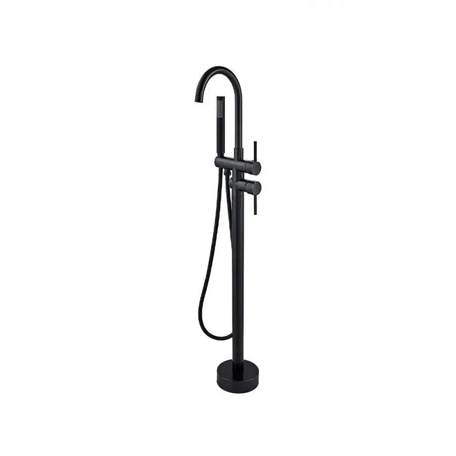 Baterie de Podea cu Cadru Rotund, Alama Sanitara, Negru, CF2033 [1]