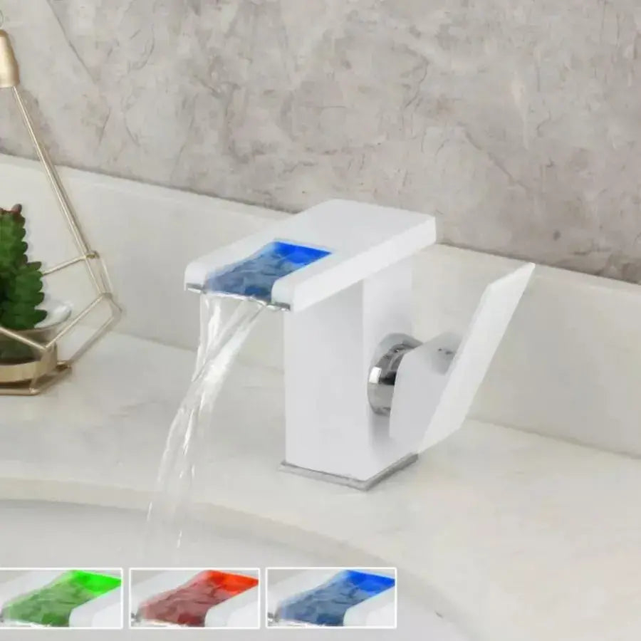 Baterie Lavoar, Alba, Lumina RGB, Schimbare de culoare in functie de temperatura apei, OD3011 [4]