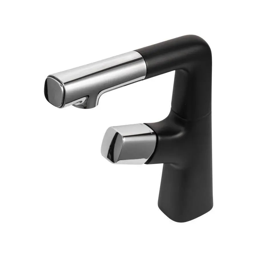 Baterie Lavoar cu Dus Extractibil, Alama Sanitara, Crom si Negru, MP016H/C [2]