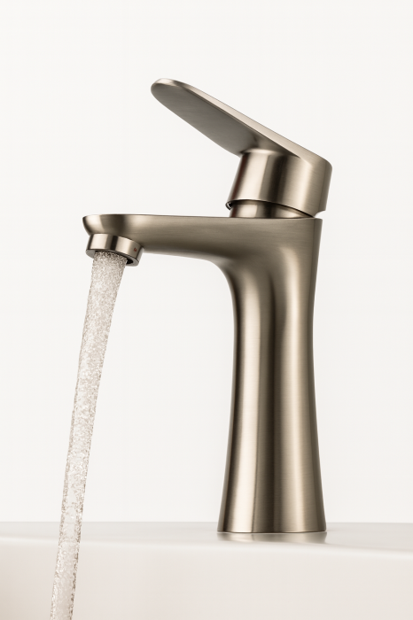 Baterie lavoar inox periat, monocomanda, cartus ceramic 40mm, kit montaj inclus [4]