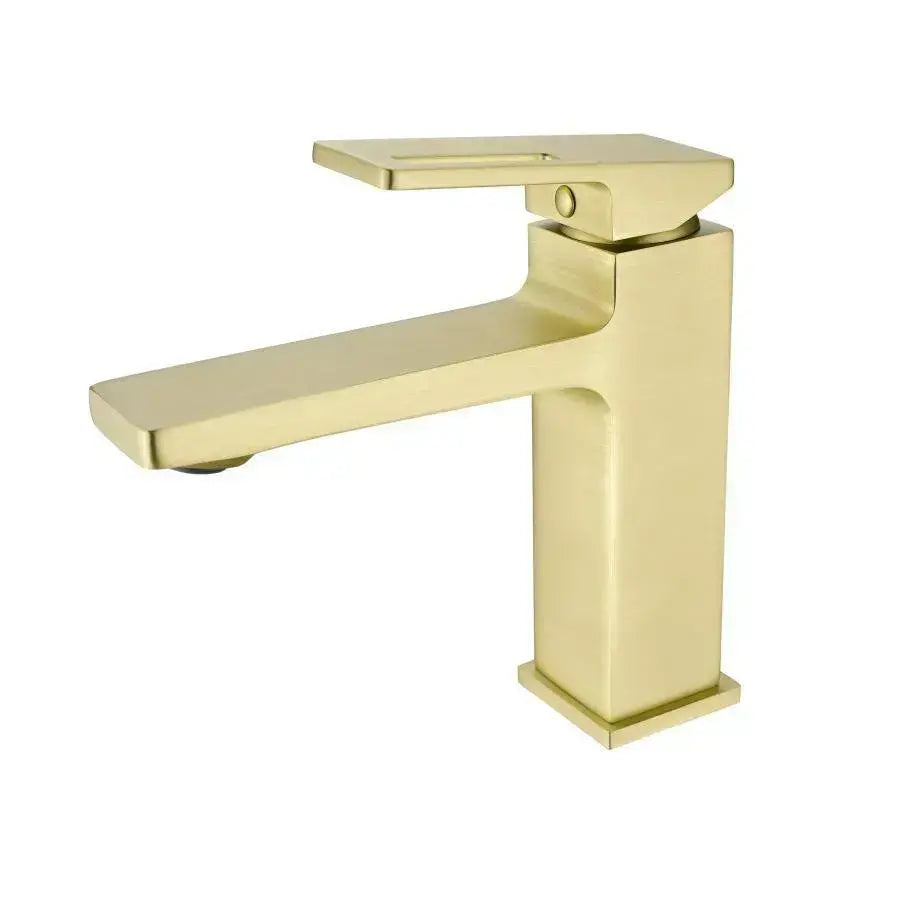 Baterie Lavoar Monocomanda Cartus Ceramic Alama Sanitara Auriu Satin Racorduri si Kit Fixare Incluse 9807D [2]
