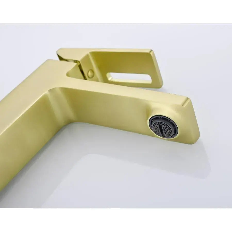 Baterie Lavoar Monocomanda Cartus Ceramic Alama Sanitara Auriu Satin Racorduri si Kit Fixare Incluse 9807D [3]