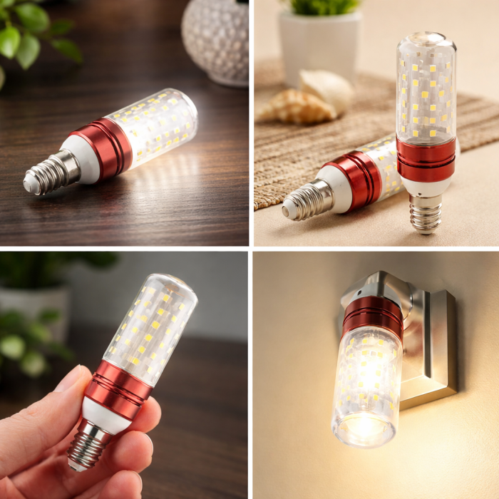 Bec LED E14 10W, 3 TemperaturI Culoare 3000K/4000K/6000K, Lumina Calda Neutra Rece, Schimbare prin Intrerupator [2]