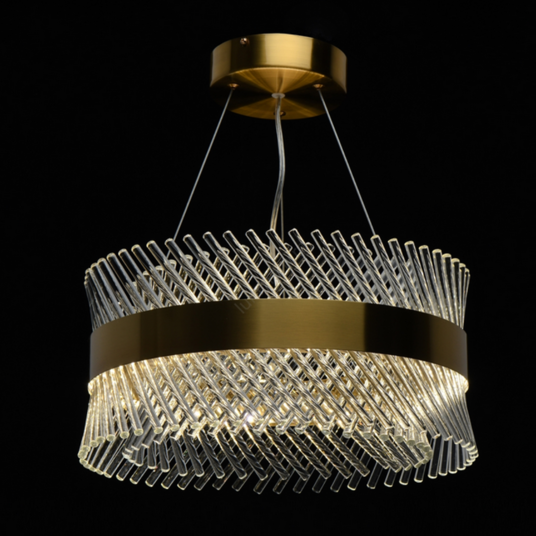 Candelabru Cristal ALHAMBRA Magno, LED, 110W, Diametru 60cm, Lumina Calda/Rece/Neutra, Dimabil, Inaltime Reglabila, Auriu [4]