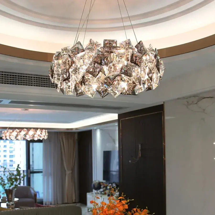 Candelabru Cristal Arian 6x E27 Auriu [1]