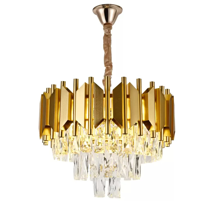 Candelabru Cristal Brantley 5x E27 Auriu [1]