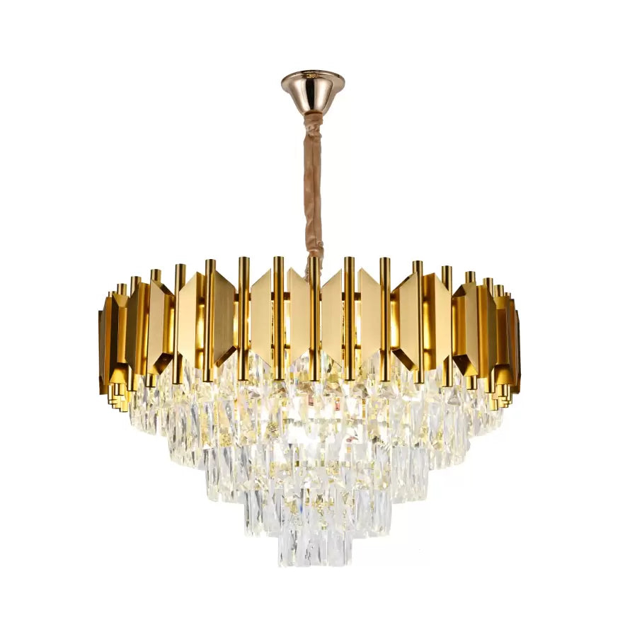 Candelabru Cristal Braylen 8x E27 Diametru 60cm Auriu [1]