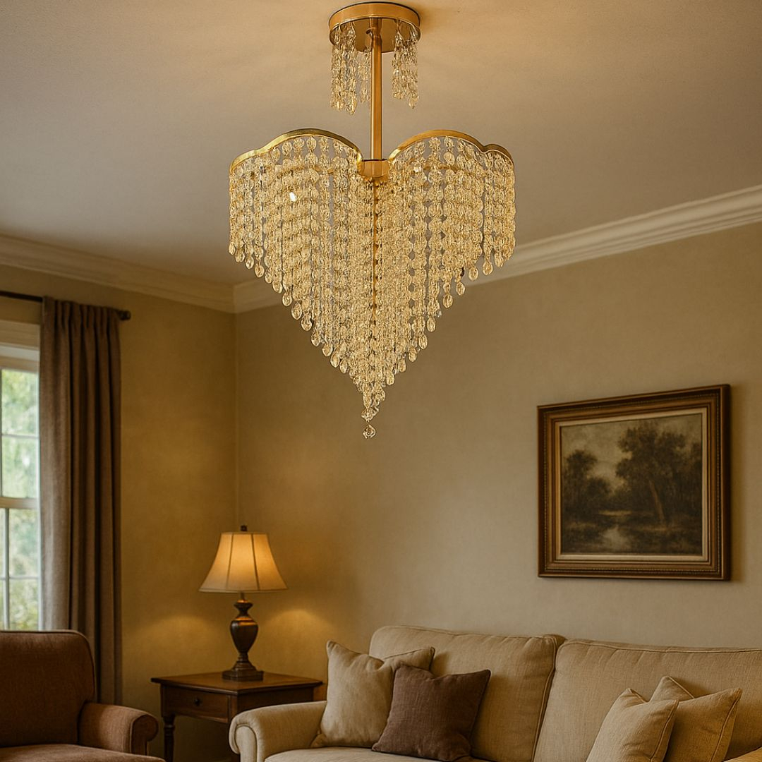 Candelabru Cristal CONWY Eleganza, 4xE27, Diametru 47cm, Auriu [3]