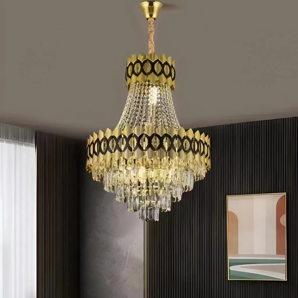 Candelabru Cristal Evangeline Auriu 9XE14 [1]