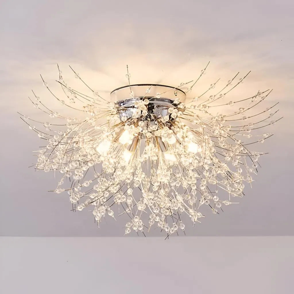 Candelabru Cristal RONDO Vivace, 5x G9, Diametru 40cm, Argintiu Lucios [2]