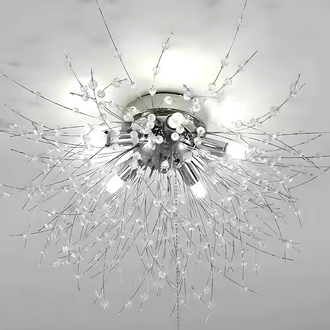 Candelabru Cristal RONDO Vivace, 6x G9, Diametru 49cm, Argintiu Lucios [3]