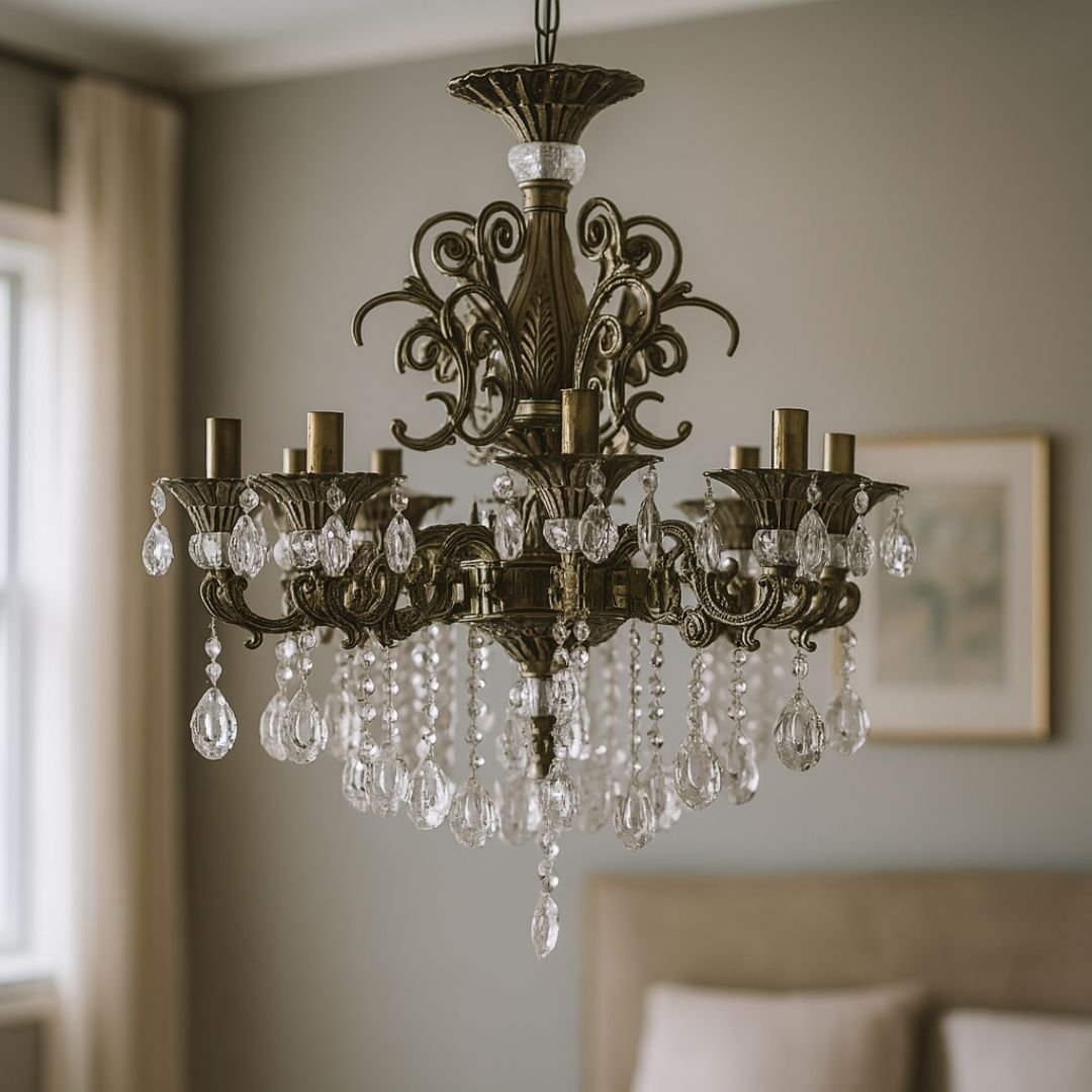 Candelabru Cristal SANSSOUCI Magno, 8xE14, Diametru 65cm, Alama Antichizata [1]