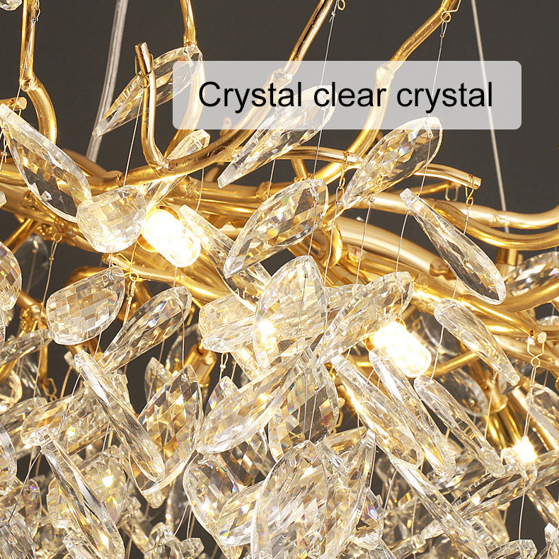 Candelabru Cristal WALTZ Rhapsody, 9x G9, Auriu, 80cm, Inaltime Reglabila [2]