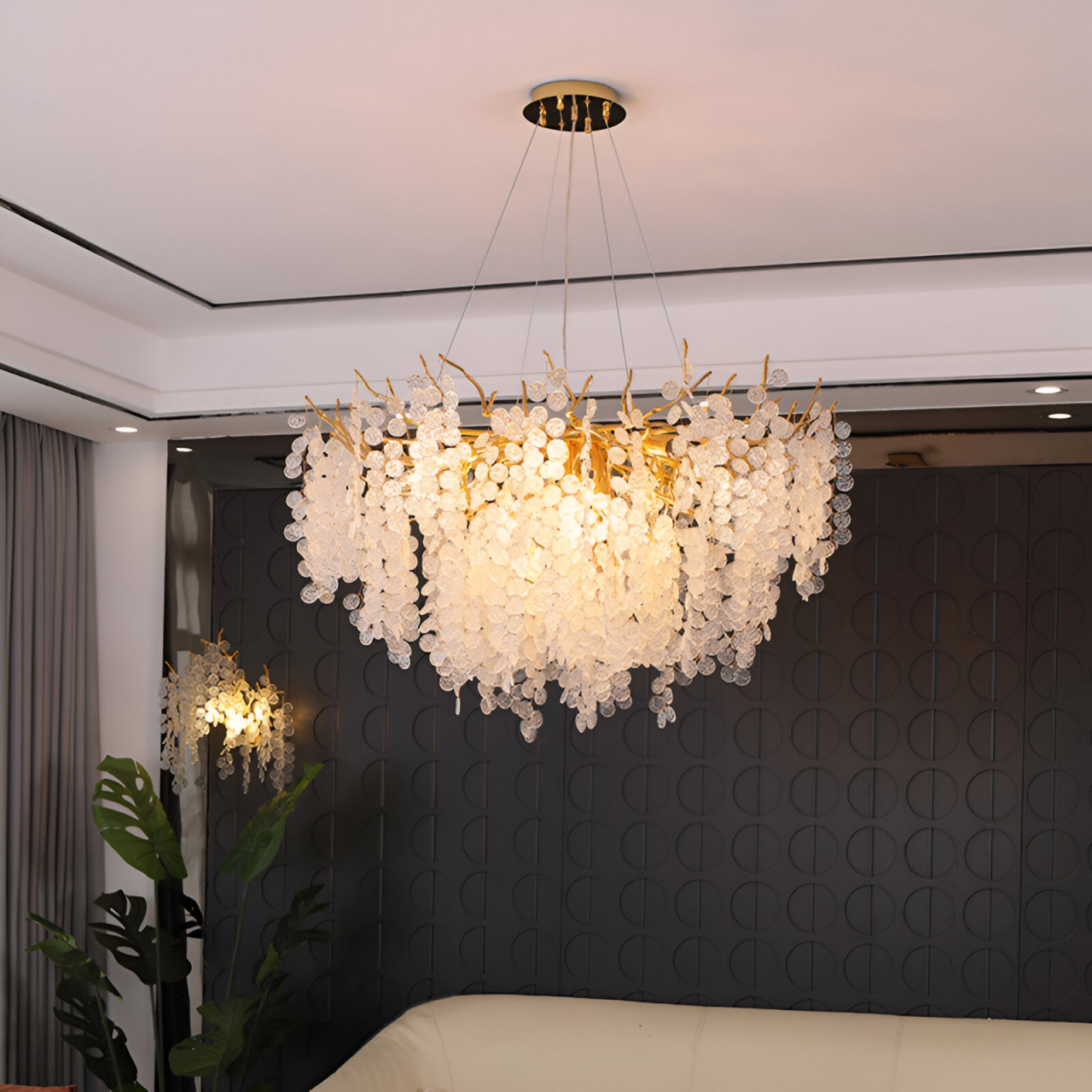 Candelabru Cristal WALTZ Serenade, 8xG9, Auriu, 60cm, Inaltime Reglabila [1]