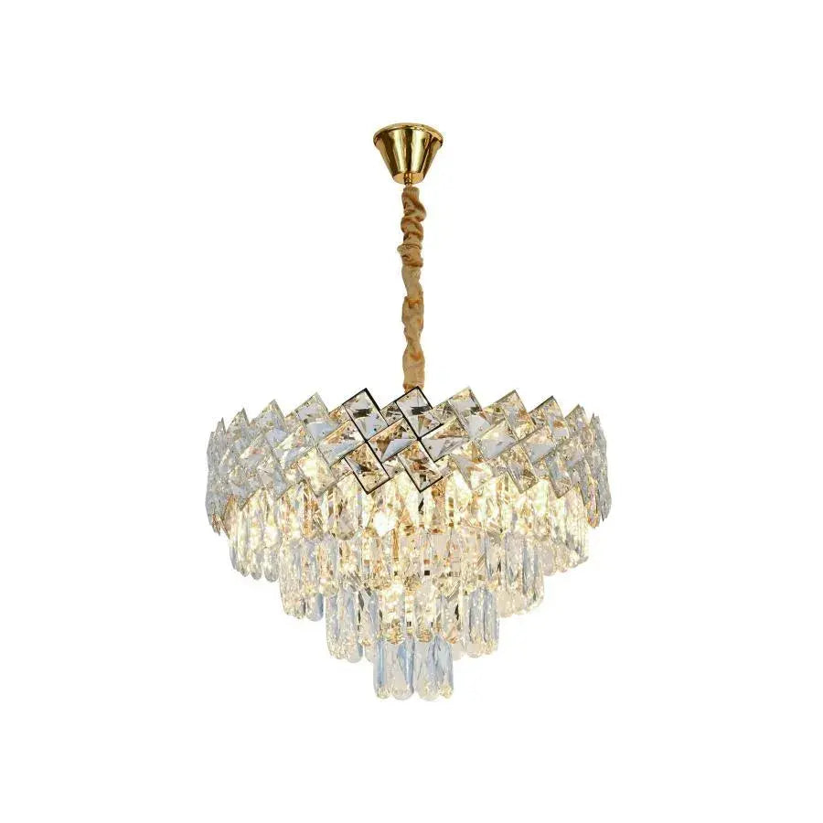 Candelabru Cristal WINDSOR Eleganza 8x E14, Diametru 49cm, Auriu Lucios, Inaltime Reglabila [2]