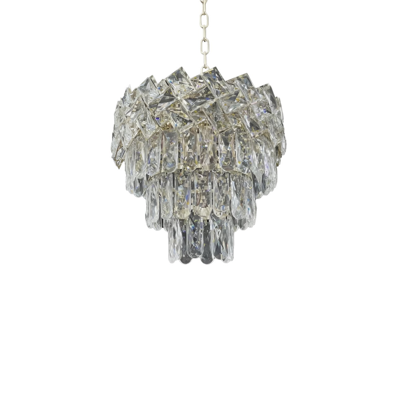 Candelabru Cristal WINDSOR Petito 3xE27, Diametru 30cm, Crom Lucios, Inaltime Reglabila [3]