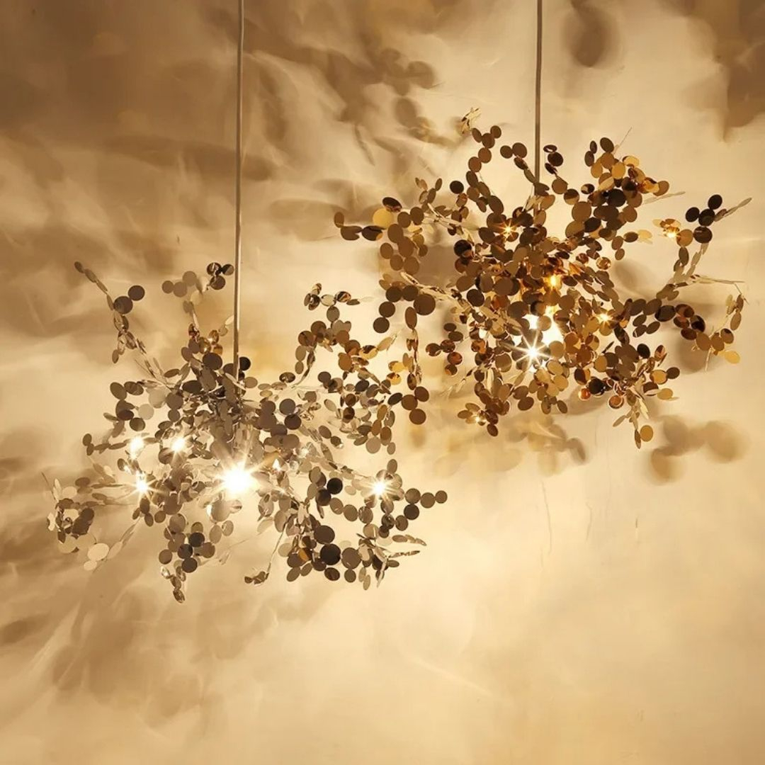 Candelabru Modern, CAPRICIO Allegro, 2xE14, Diametru 40cm, Auriu, Inaltime Reglabila [1]