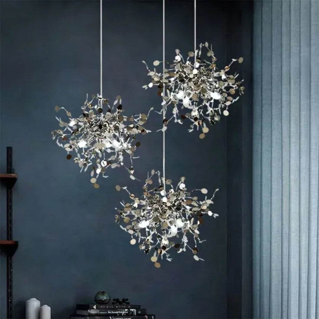 Candelabru Modern, CAPRICIO Allegro, 2xE14, Diametru 40cm, Crom Lucios, Inaltime Reglabila [4]
