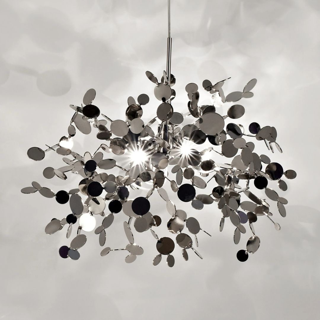 Candelabru Modern, CAPRICIO Allegro, 2xE14, Diametru 40cm, Crom Lucios, Inaltime Reglabila [3]