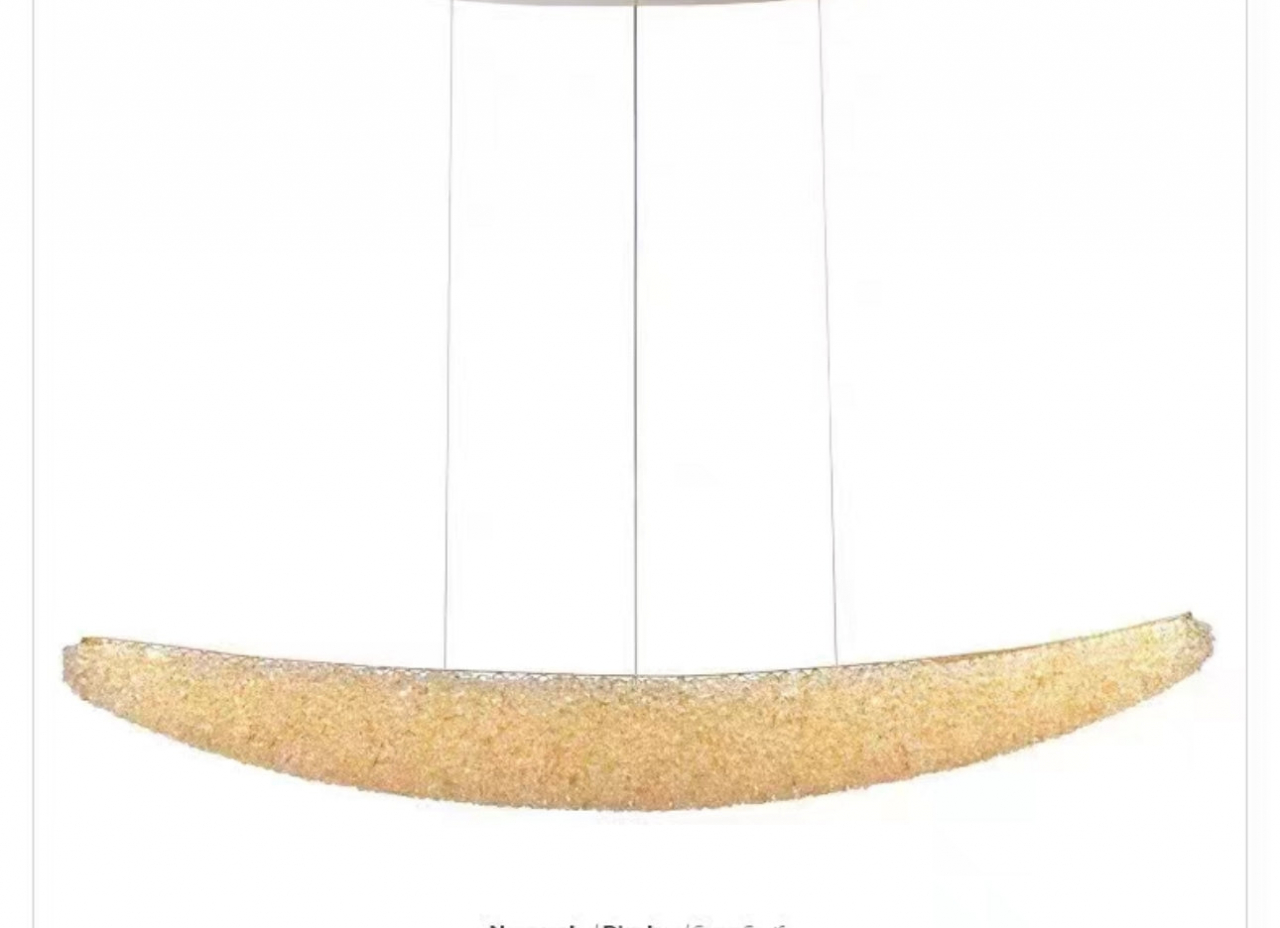 Candelabru Modern cu Cristal, RITMICA Largo, 40W, Lungime 80 cm, Auriu, Inaltime reglabila [1]