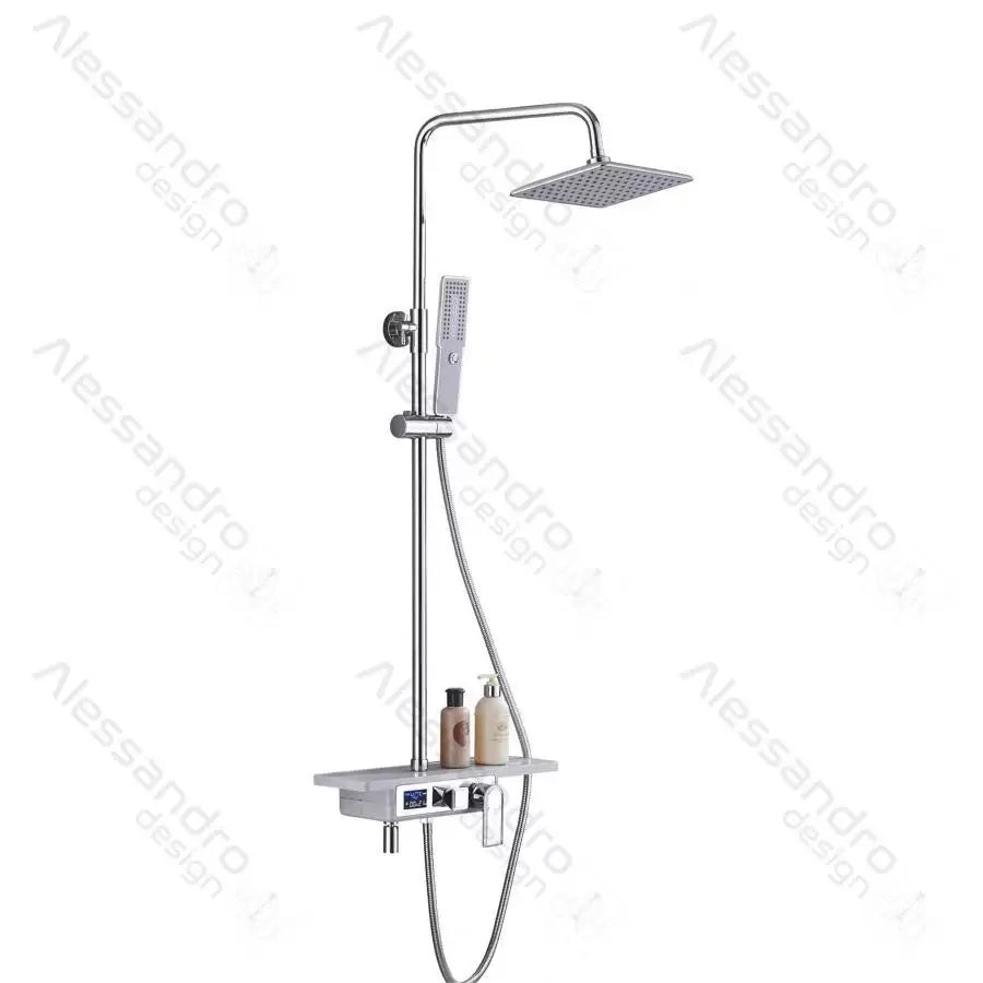 Coloana Dus, Afisaj LCD, Inox, Alb/Argintiu, SJG/009 [2]
