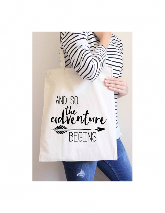 Geanta canvas TOTE maner alb [2]