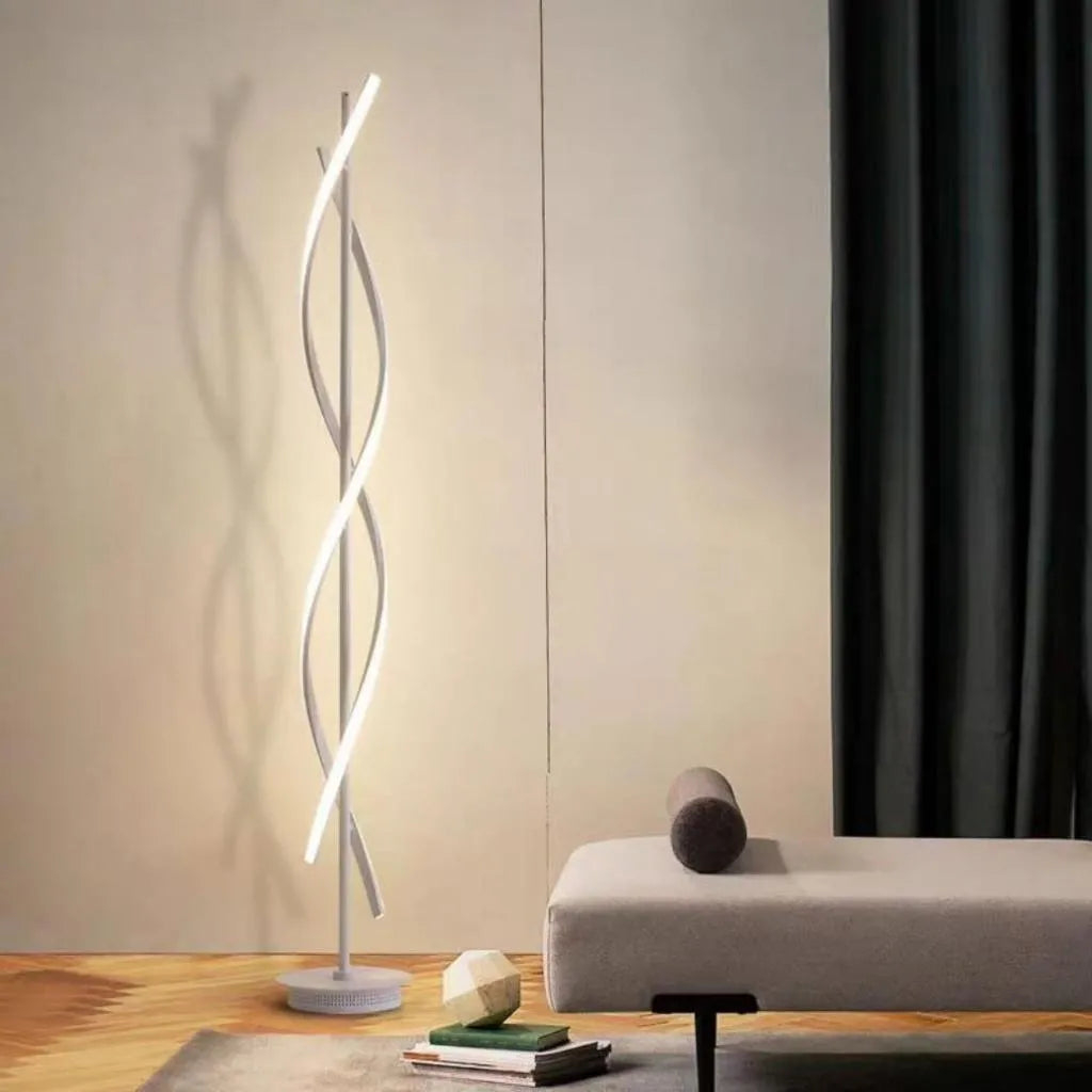 Lampadar LED Upsilon, 48W, lumina Rece/Calda/Neutra, Metal si Acril, Alb [1]