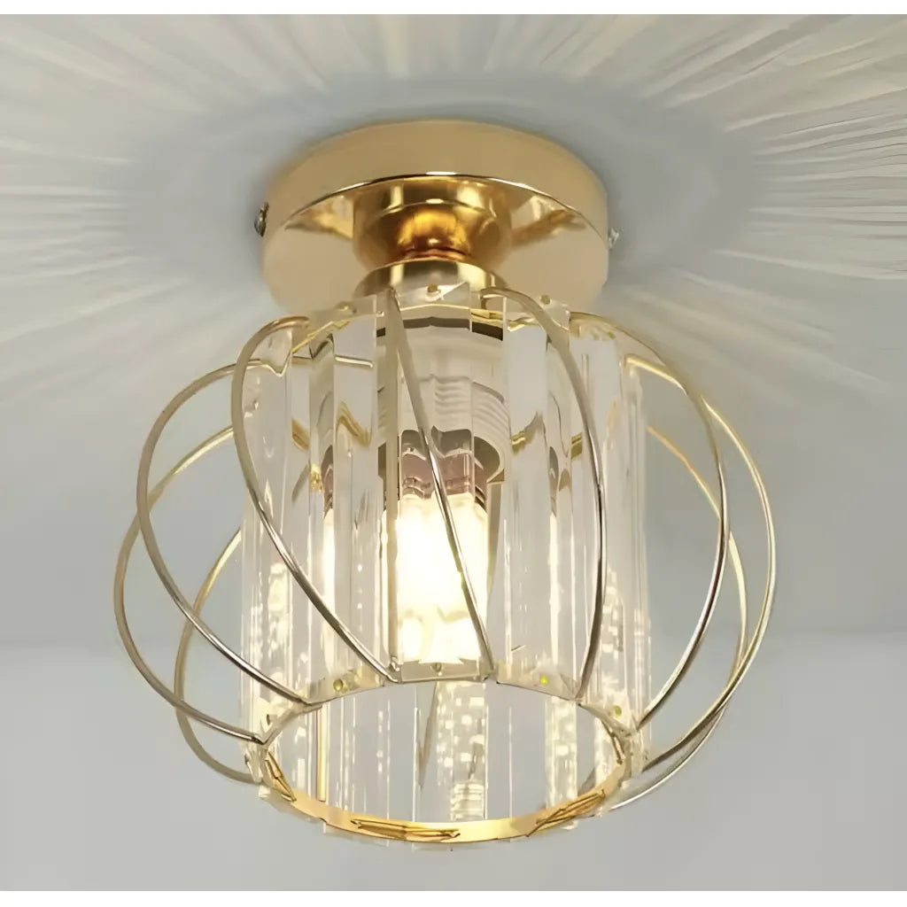 Lustra Cora 1XE27, Auriu, Metal si Cristal [1]