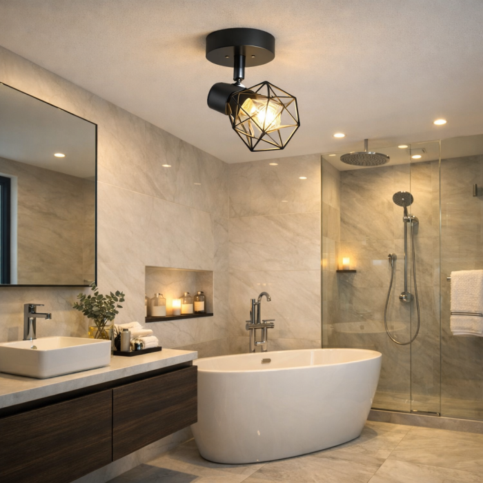 Lustră DIAMOND Negru E14, Metalic negru Tip Diamant, ideal pentru Hol și Dormitor [4]