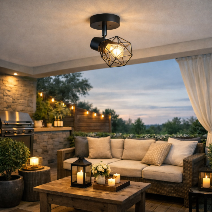 Lustră DIAMOND Negru E14, Metalic negru Tip Diamant, ideal pentru Hol și Dormitor [5]