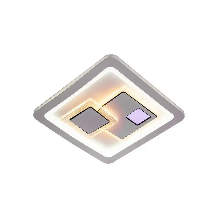 Lustra LED 24W, 3 Tipuri de Lumina, Patrata 26cm, Alb – Eleganță și Eficiență - KEREN [6]