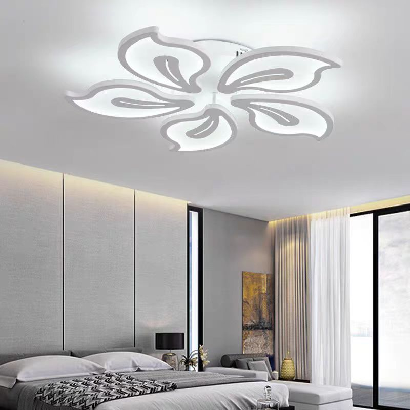 Lustră LED 73W, 5 Petale, Alb – Dimabilă, Telecomandă - Design Modern [6]