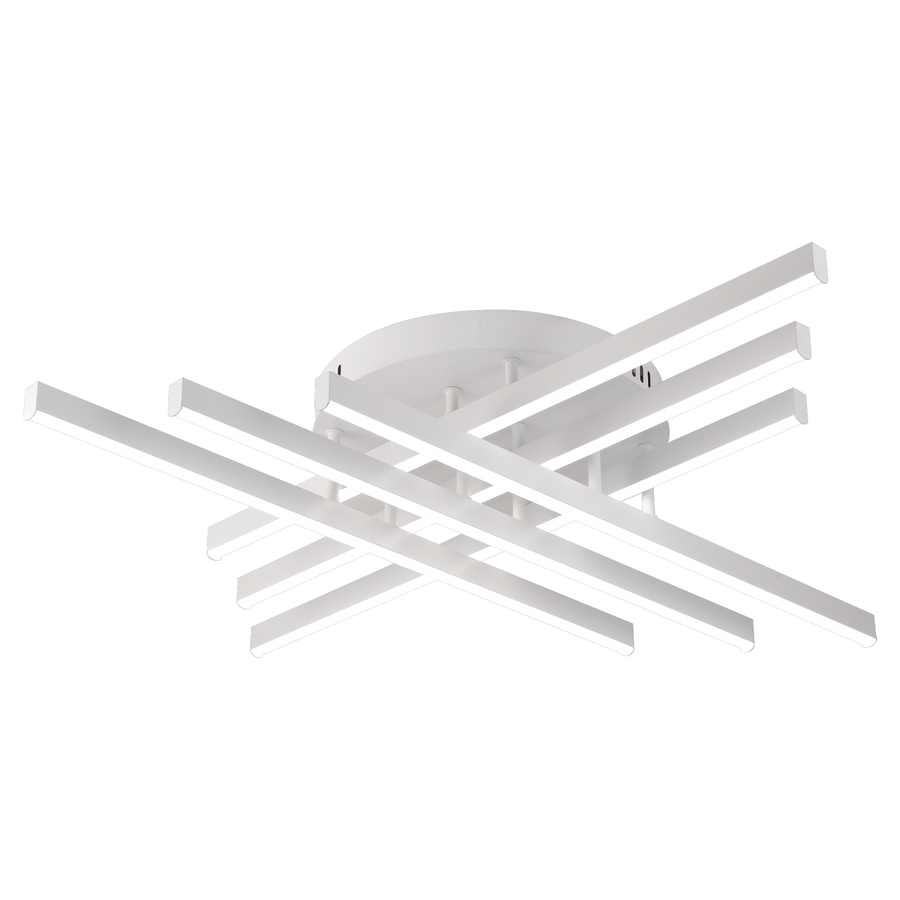 Lustra LED 82W cu telecomanda, iluminare CCT, design alb modern [5]