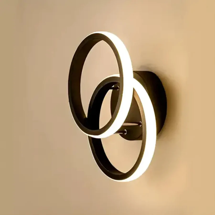 Lustra LED Circulara 24W – 2 brate, finisaj negru, design modern - MEC [3]