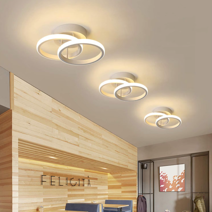 Lustra LED Circulară 24W, 2 Cercuri, Alb – Lumina Rece/Calda/Neutra [6]