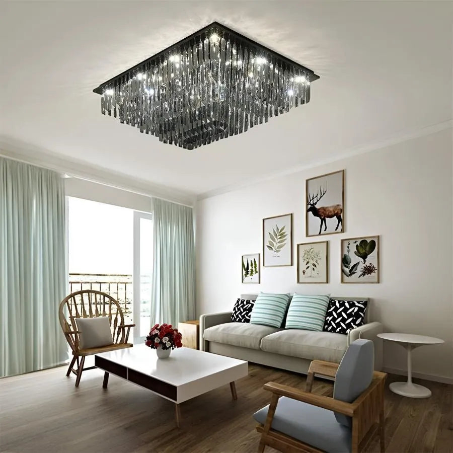 Lustra LED Cristal 57W, Xanthi, Argintiu [3]